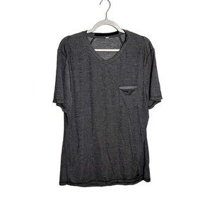 Lululemon Men's Up Front Short Sleeve Top Pullover T-Shirt V-Neck Gray Large